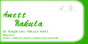 anett makula business card